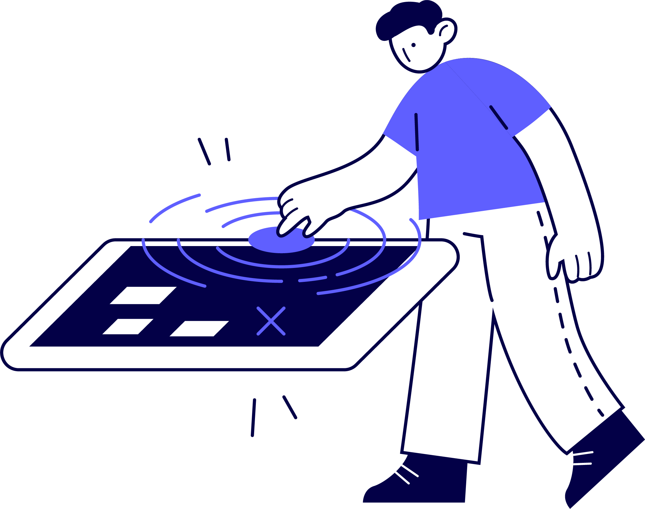 Free Control Illustrations - Man with tablet